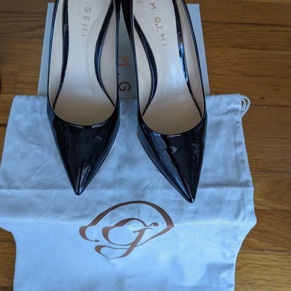 M. Gemi Black Patent Leather Heels